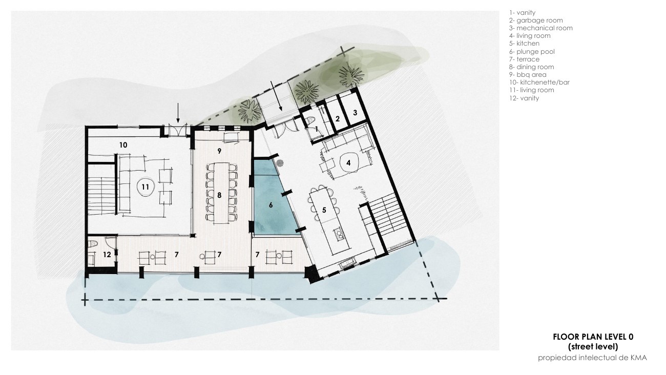 Floor plan for level 0
